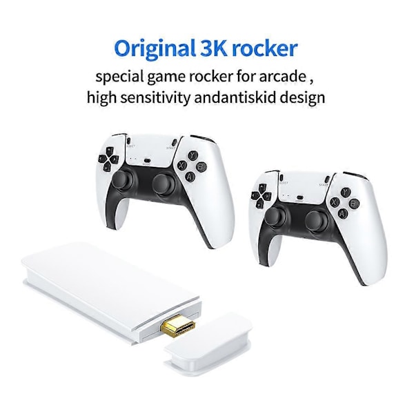 40.000+ 4K HDMI TV Videospil Stick Retro Spilkonsol med 2 Trådløse Controllere 128G