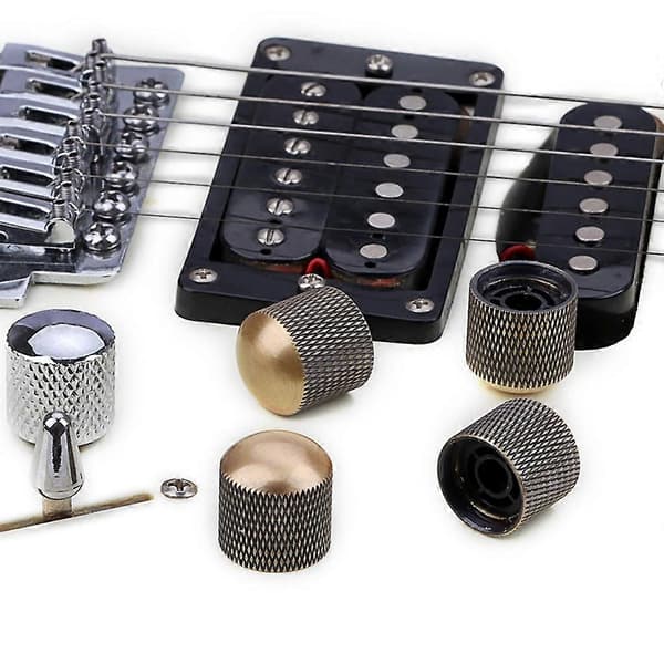 4 stk. Metal Dome Top Knapper Potentiometer Knapper Elektrisk Guitar Bas Dele