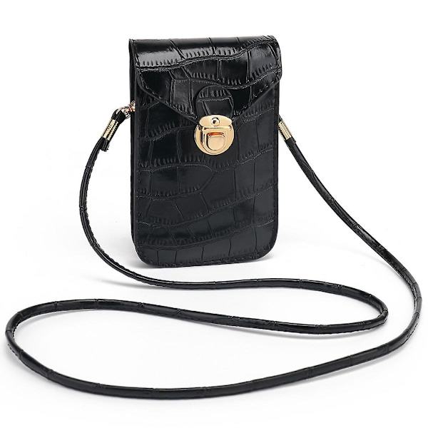 Lätt Crossbody Telefonväska för Kvinnor Krokodil Mönster En-axlad Mobiltelefonväska, Cross-Body Långt Kortplånbok