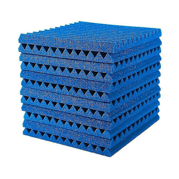 24 Pakke Akustiske Skumplader 1x12x12 Tommer, Lydtætte Vægpaneeler Med Brandhæmmende Funktion, Lydpaneler