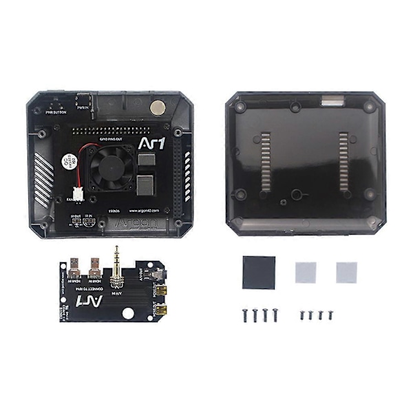 Raspberry Pi 4 Aluminiumhölje Argon ONE Pi 4 V2 Hölje Aktiv Passiv Kylning Skal Strömbrytare för Raspberry Pi 4 Modell B
