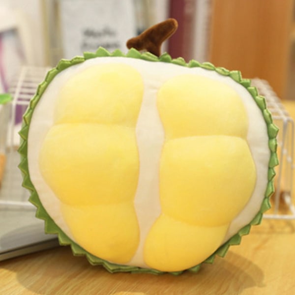 Durian Pute High Simulation Myk Stoffdyr Dekorativ Leke Fruktformet Durian Orange Pute for Student