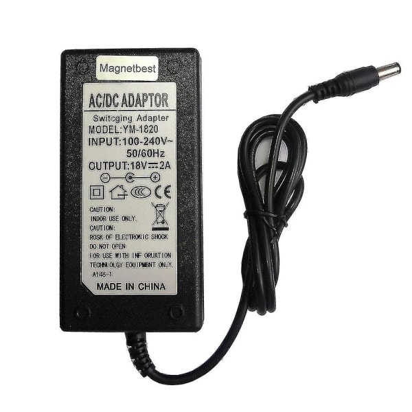 18V 2A AC DC-adapter 18V 2A 36W switchande nätadapter laddare DC 5.5*2.5/5.5*2.1mm