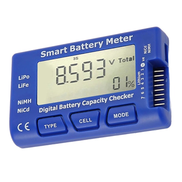 Batterimåler 5 i 1 Multifunksjonell Digital Batterisjekker med LCD-skjerm for Batterikapasitet Spenning Balanse Motstand 6.5V?29.4V