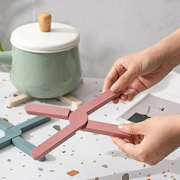 Jinyi Trivet för Varma Grytor Vikbar Grytställ Värmeisolerande Trivet Silikon för Köksbänkar Bar Trivet Halksäker Gummi Varma Grytor H Toppskydd