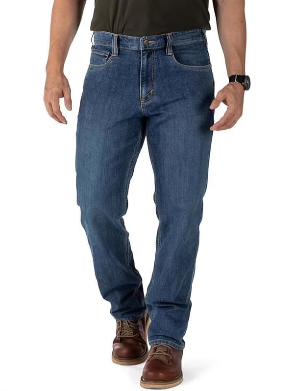 Klassiske løstsiddende jeans med lige ben til mænd XXXXL