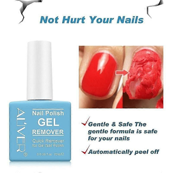 1-3 stk Magic Gel Remover 6 Minutter UV LED Neglelak Manicure Burst 15ml