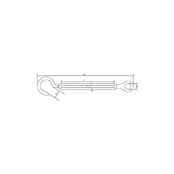 Jinyi 4 stk. Turnbuckle Wire Tensioner M4 Rustfritt Stål Turnbuckle Tensioner Justerbar Turnbuckle Haken og Øye Sett Heavy Duty