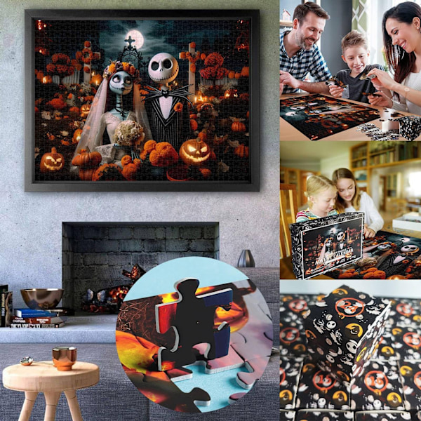 Painajainen Countdown-palapeli Halloween Jack ja Ellie Countdown-palapeli