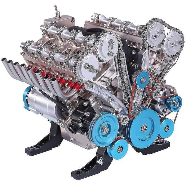Voksen Resin Ornament Mini Inline Otte Cylindre Motor Model Kit Legetøj B