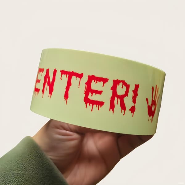 Halloween selvklæbende selvlysende \"DO NOT ENTER\" advarselstape – Lysende dekorativ tape