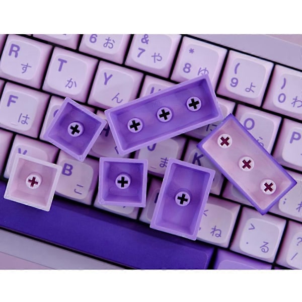 1 Set XDA Lila Tangentbordsknappar PBT Färgsublimerade Lila Speltema För Cherry MX-Switch Mekaniskt Tangentbord Minimalistisk Tangentbordsknapp