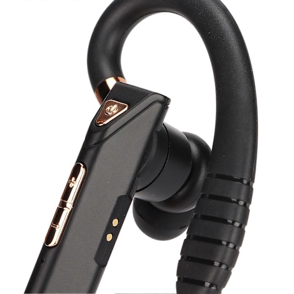 K3 Business Bluetooth-hörlurar med brusreducering, enkelsidig, omslutande, med laddningsfack (Jerry Chip Svart Guld)