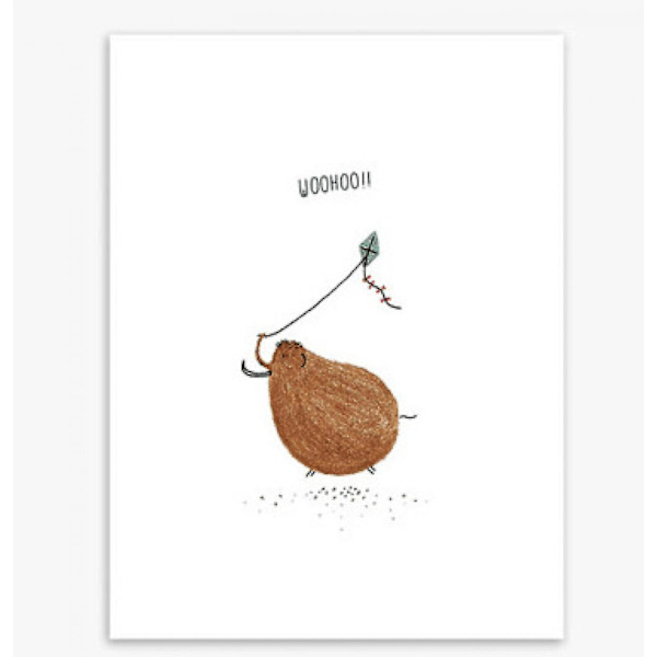 Wekity Word Meets Animals 1 Vægmale Canvas Print Poster, Enkel Kreativ Vandfarve Kunsttegning Dekoration til Hjemmet Stue Soveværelse Kontor og Børn
