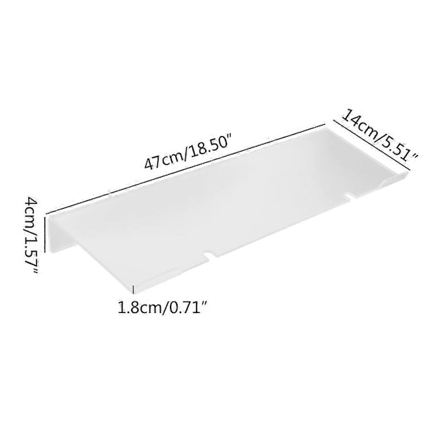 Akryl Transparent - Helt Skrått Tastatur Stativ Bærbar Tastaturholder Stativ Høyde for Kontor Hjem