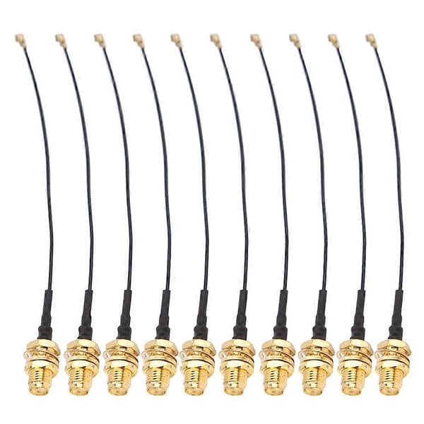 10 stk. SMA til IPX (U.FL) Forlængerkabel Antenne Feeder Sensor Ansigtsgenkendelse 10 cm