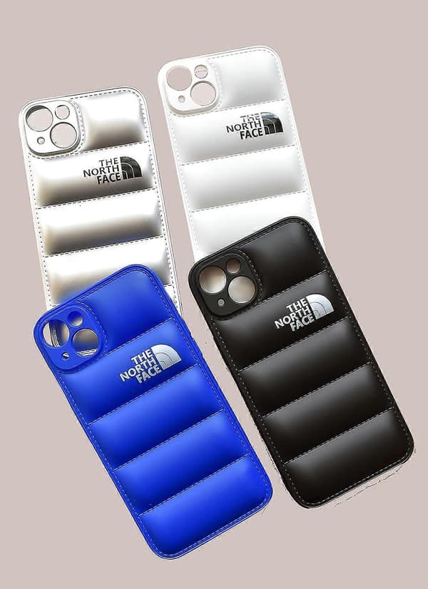 iPhone 14 Plus The North Face Polstret deksel, kun iPhone 14 Plus (hvit)