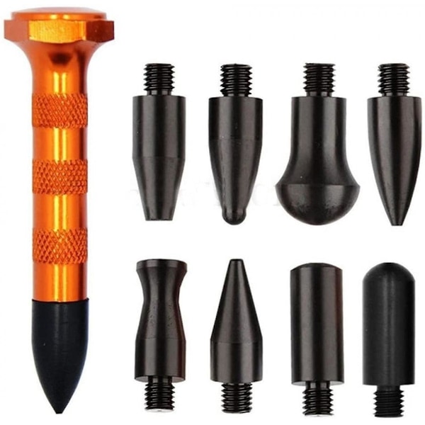 Paintless Dent Repair Kit Metal Tap Down Pen with 9 Heads Tips Dent Removal Tools