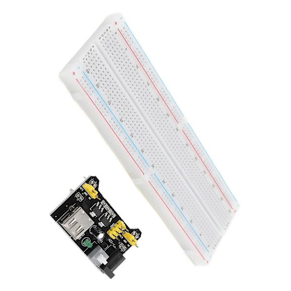 830 Solmukohdan leipälevy 3.3V 5V Virtalähdemoduuli hyppyjohtosarjalla DIY-piiriprojekteille