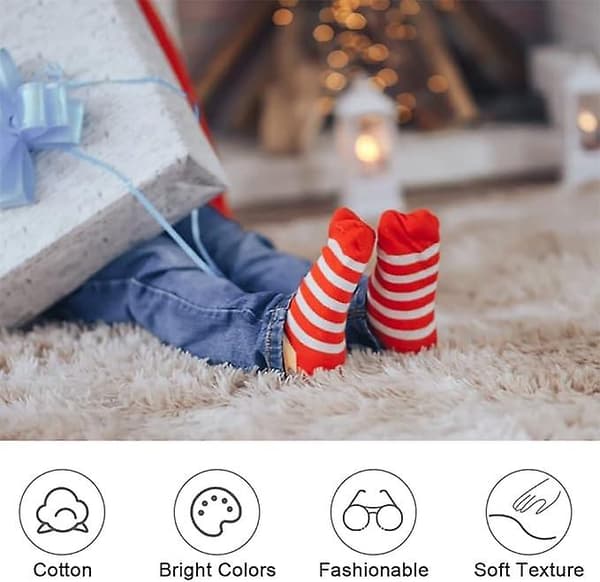 Jule-Strømper til Børn, 5 Par Unisex Jule-Strømper Vinter Sjov Bomuldssokker Børn Julegave til Drenge Piger