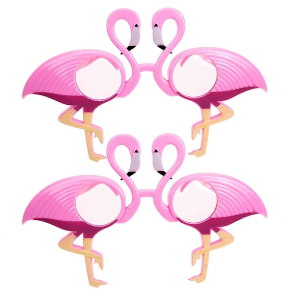 2 Par Barnpresent Hawaiianska Flamingo Solglasögon Flamingo Ögon Glasögon Flamingo Ögonkläder Roliga Festglasögon