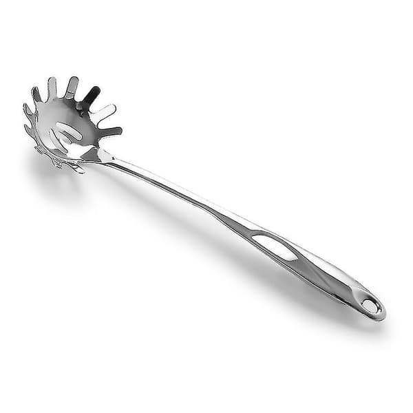 Jinyi Kit Pastaske - Rustfrit Stål Spaghetti Server Med Ergonomisk Håndtag (2 stk, Sølv)