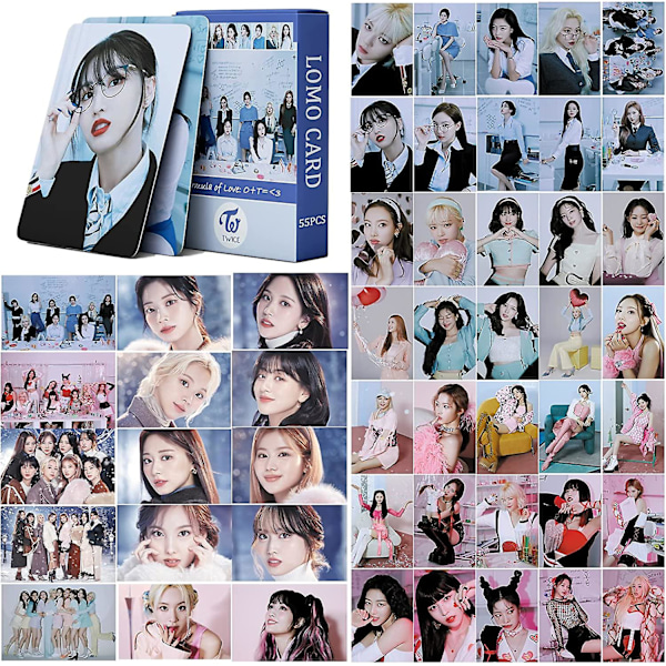 Twice-valokuvat 55 kpl Twice Lomo-kortit Formula Of Love: O+t=<3 Uusi albumi valokuvat kortit lahja faneille tyttärelle Twice-tuotteet