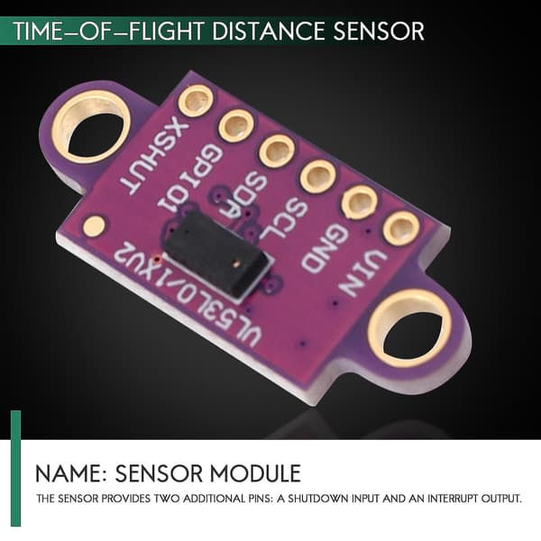 VL53L0X Avstandssensor med flytid - VL53L0XV2-modul for