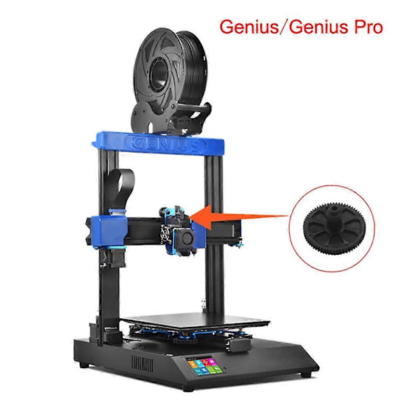 Høj kvalitet Extruder Gear til Artillery Sidewinder X1 og Genius 3D printere - Sort