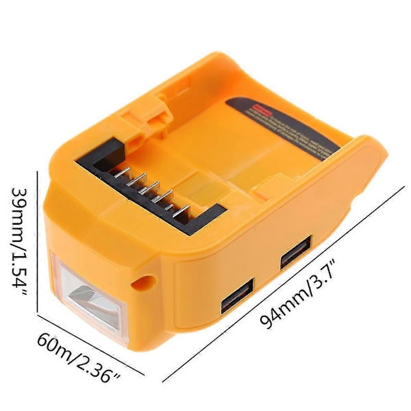 Multifunktionel LED-arbejdslampe med dobbelt USB-port 14,4/18V strømforsyning til DCB090 Daglig Brugt Arbejdslampe