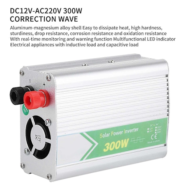 Auton invertteri DC12V AC220V 300W korjaus aalto monitoiminen älykäs muuntaja