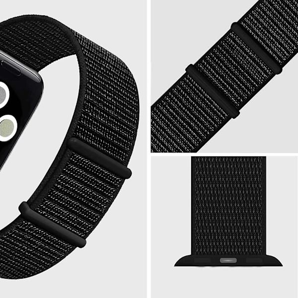 Nylon klokkearmbånd kompatibelt med Apple Watch 7 armbånd 38 mm 40 mm 42 mm erstatning for iWatch Series Se/6/5/4/3/2/1, justerbare elastiske pustende stropper