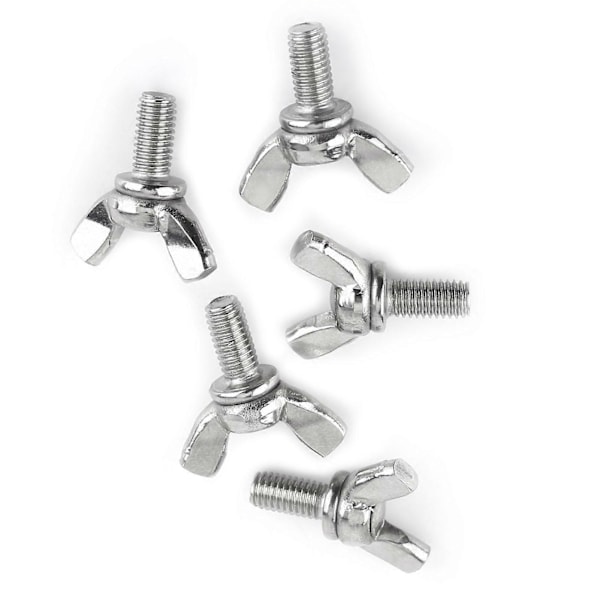 5 kpl 304 Ruostumattomasta Teräksestä Valmistettuja Siipi-Perhosruuveja Pultteja Koneen Kiinnikkeitä (M5 * 10mm)