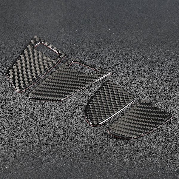 4 st Dörrfönsterlås-omkopplarpanel Trim Cover Kolfiber Inredning Dekor Passar för S60/V60 LHD RHD