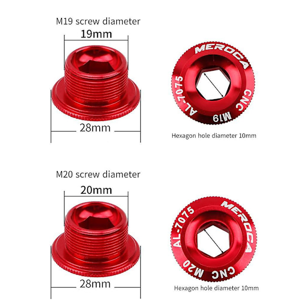 Fargedeksel for krank i aluminiumlegering, krankbolt kompatibel med Shimano IXF M19-M19 blå (for IXF ny) (4-pakning)