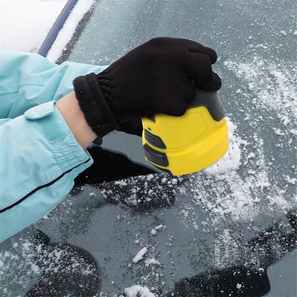Kableløs Elektrisk Håndholdt Is-Skrape - Roterende Skive Vindrute Skrape For Is, Snø & Frost