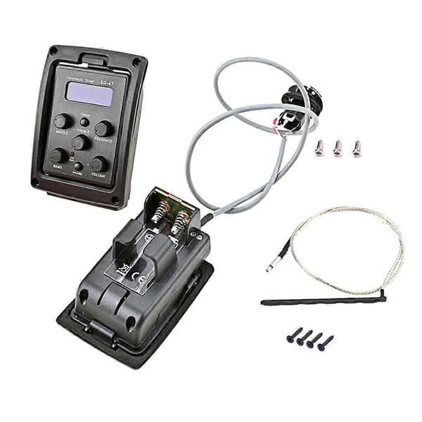 Pickup-tuner, volumkontroll, pickups, akustisk gitarforforsterker, EQ, equalizer