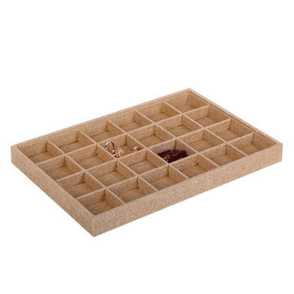 Stable Stakkebare Smykkeskuffer Linned Øreringe Ur Display Showcase Holder Skuffeindsatser til Tilbehør
