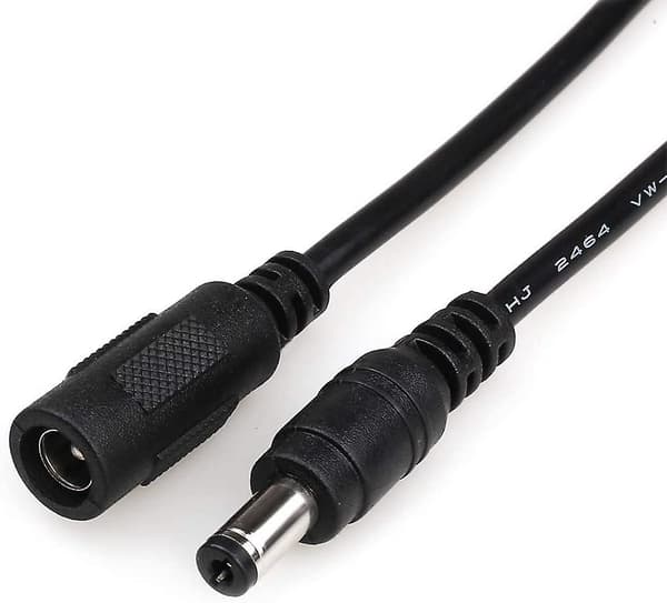 CCTV 5m (16,4ft) 2,1x5,5mm DC 12V Förlängningskabel för CCTV Säkerhetskameror IP-kamera DVR Frittstående (4-pack)