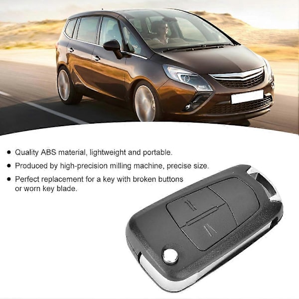 Vikbart Nyckelhus för Bil 2 Knappar Tillbehör Passar för Vauxhall / Opel Astra H