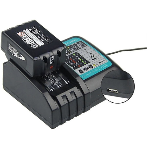 Til Makita 14V-18V BL1815 BL1840 BL1830 DC18RC Batterioplader Erstatning Monsey Australien Stik