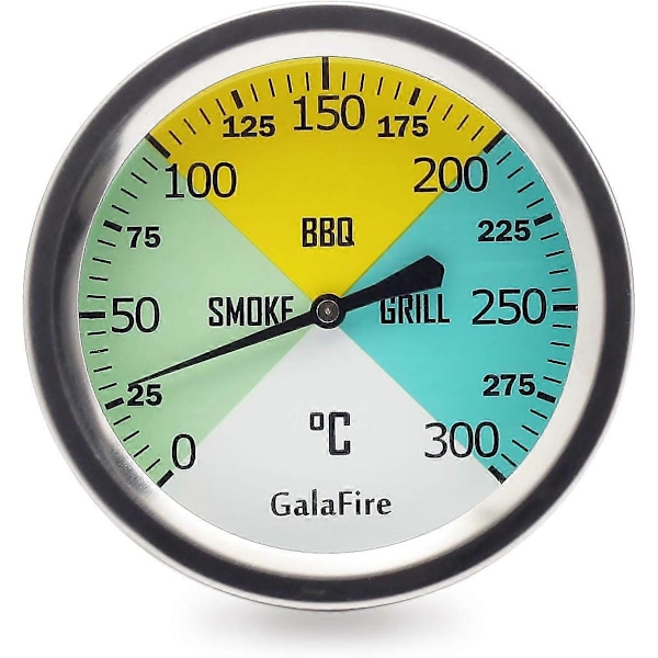 2 6/8 Tommer Grill Termometer med Ekstra Lang 2 7/8 Tommer Stang, Grill Ryger Temperaturmåler, Grill Termometer Kød Madlavning Termometer