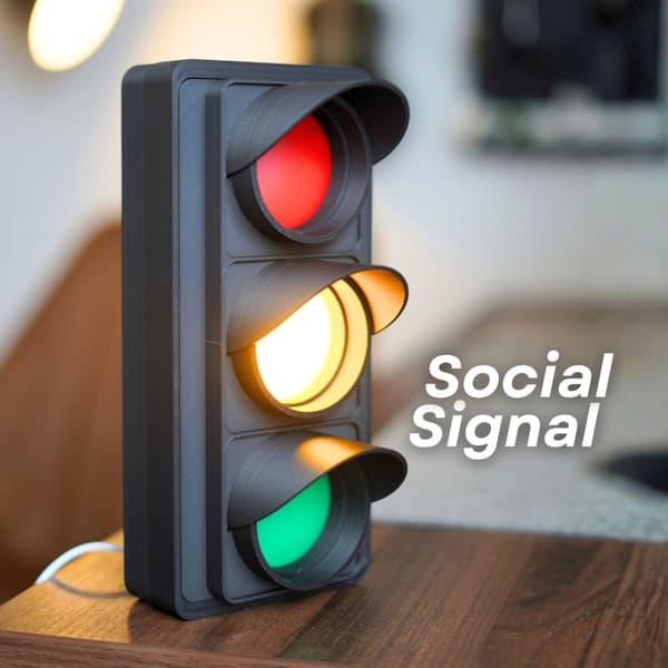 2 populære \"sosiale signal\" nyhetsbordlamper med trafikklys