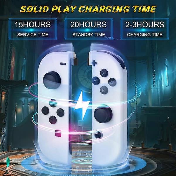 Nintendo Switch-controllere Kompatibel med Nintendo Switch/LITE/OLED, Vibration/Joystick Support Wake-up/Screenshot/Motion Control/Sport, Ingen NFC