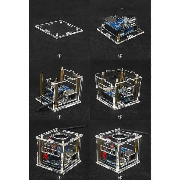 Cover Case til OrangePi Zero3 - Akryl Transparent Case & Køleplade & Blæser