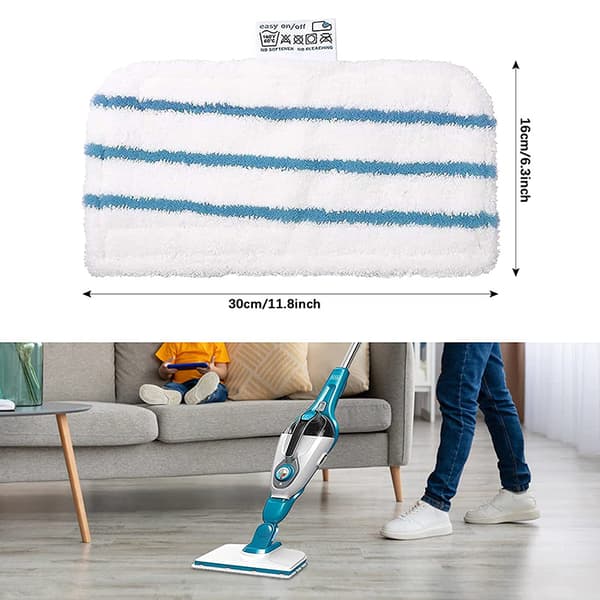 5-delt sett med mikrofiberputer - reservedeler til Black&Decker dampmopp