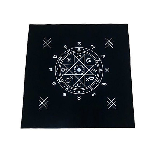 50x50cm Kunst Tarot Pagan Altar Dug Flanel Dug Borddæk Divination Kort Kvadrat Vægtæppe Dekoration