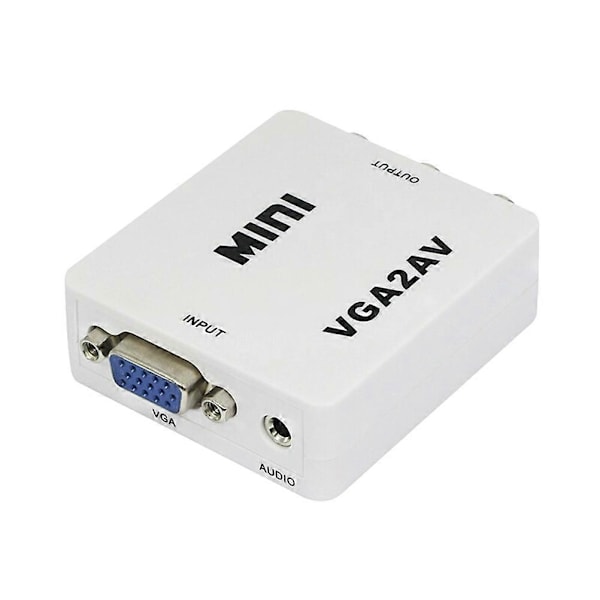 1080P VGA Video Audio Konverter Video Audio Adapter Dator TV Adapter Komposit Konverter