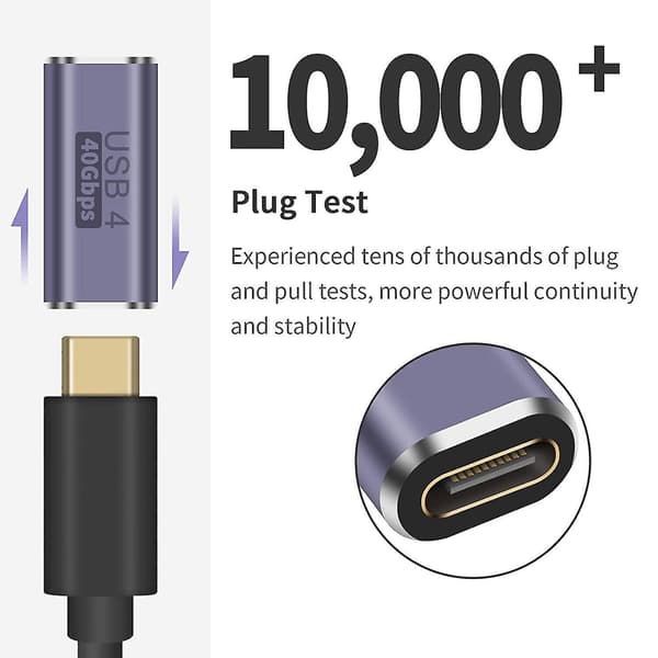 USB Type-C 3.2 100W Naaras-Naaras-jatke 40 Gbps 8K Adapteri USB4-liitäntä