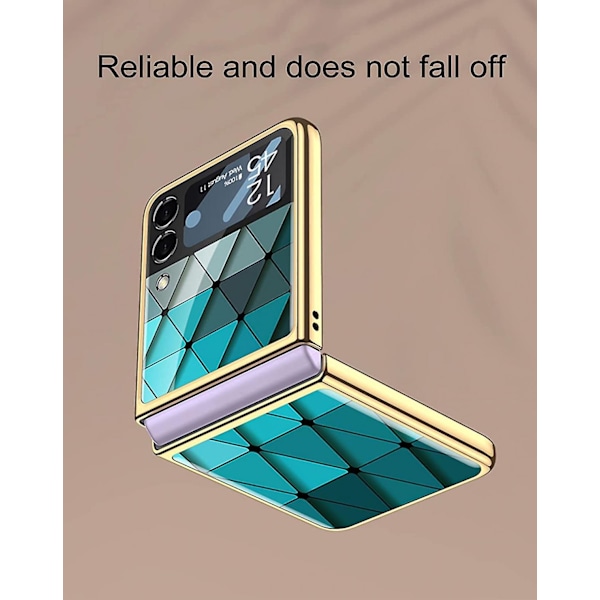 Fodral för Galaxy Z Flip3 5G, Smalt Repskyddande Målat Härdat Glasfodral Kompatibelt med Samsung Galaxy Z Flip3 5GYellow